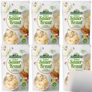 Spreewaldhof Delikat Sauerkraut mit Speck 6er Pack (6x400g Packung) + usy Block