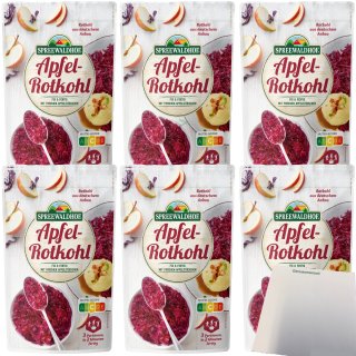 Spreewaldhof Apfel-Rotkohl Fix und Fertig mit frischen Apfelstückchen 6er Pack (6x400g Packung) + usy Block