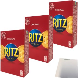 Ritz Cracker Salzgebäck perfekt auch zu Dips 3er Pack (3x200g Packung) + usy Block