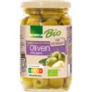 Edeka Bio Grüne Oliven entsteint gefüllt mit Knoblauch (350g Glas)