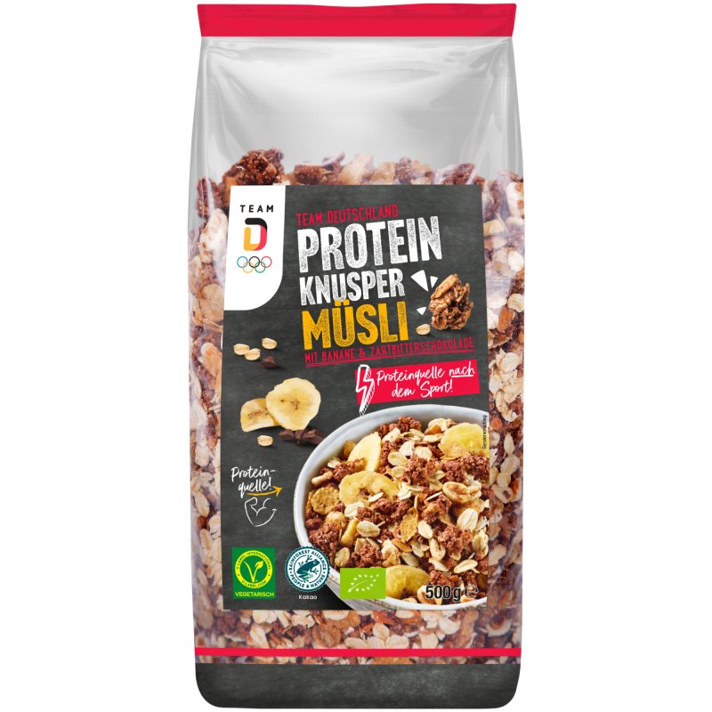 Team D Bio Protein Müsli Schoko Banane 500g Beutel