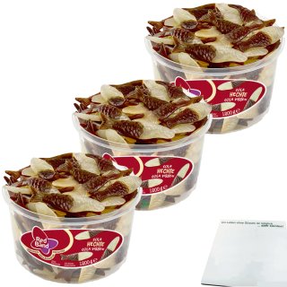 Red Band Cola Hechte Fruchtgummi 3er Pack (3x1200g Dose) + usy Block