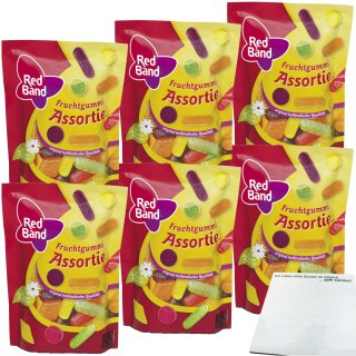Red Band Fruchtgummi Assortie 6er Pack (6x200g Beutel) + usy Block