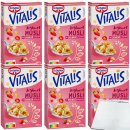 Dr. Oetker Vitalis Joghurtmüsli mit Erdbeerstückchen 6er Pack (6x600g Packung) + usy Block
