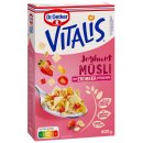 Dr. Oetker Vitalis Joghurtmüsli mit Erdbeerstückchen 6er Pack (6x600g Packung) + usy Block