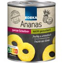 Edeka Ananas ganze Scheiben leicht gezuckert fruchtig aromatisch (567g Dose)