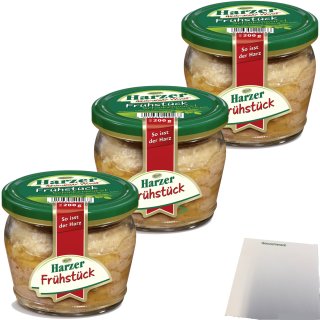 Keunecke Harzer Frühstück Schinkenwurst 3er Pack (3x200g Glas) + usy Block