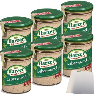 Keunecke Harzer Leberwurst 6er Pack (6x300g Glas) + usy Block