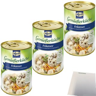 Keunecke Frikassee mit Fleischklösschen und Champignons 3er Pack (3x400g Dose) + usy Block