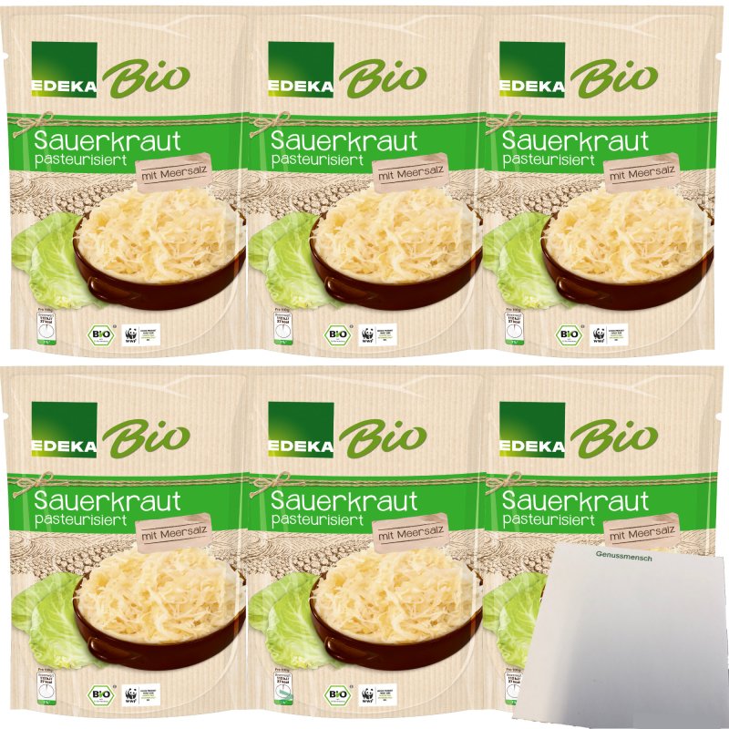 Edeka Bio Sauerkraut würzig mit Meersalz 6er Pack (6x520g Packung)