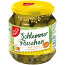 Gut&Günstig Schlemmerfässchen feine Gurkensortierung mit Honig verfeinert (290g Glas ATG)