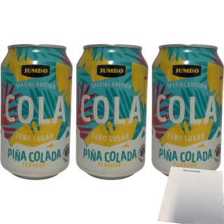 Jumbo Cola Pina Colada 3er Pack (3x0,33l Dose) + usy Block