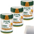 Fuchs Curry English Style gemahlen 3er Pack (3x60g Streuer) + usy Block