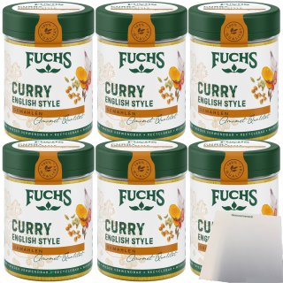 Fuchs Curry English Style gemahlen 6er Pack (6x60g Streuer) + usy Block
