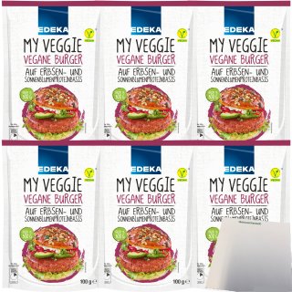 Edeka my Veggie Vegane Trockenmischung Burger 6er Pack (6x100g Packung) + usy Block