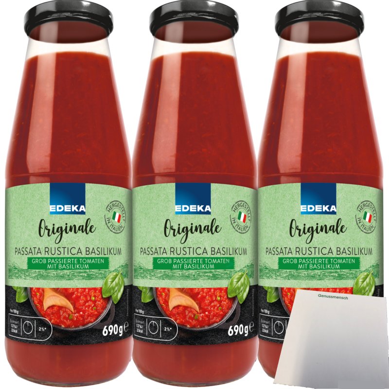 Edeka originale Passata Rustica grob passierte Tomaten 3er Pack (3x69