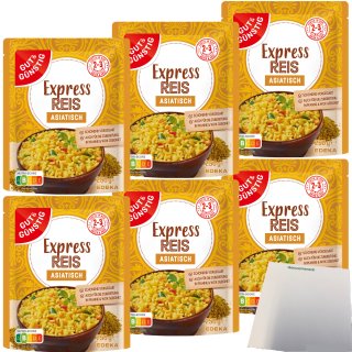 Gut&Günstig Express Reis Asiatisch 6er Pack (6x250g Packung) + usy Block