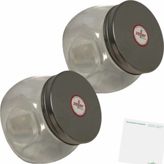 usy Bonboniere aus Glas 450ml Volumen Größe L 2er Pack + usy Block