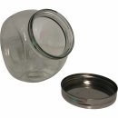 usy Bonboniere aus Glas 1200ml Volumen Größe XL 3er Pack + usy Block