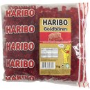 usy Bonboniere + Haribo Goldbären Himbeer Pack (1kg Beutel) + 1200ml Volumen Glas Größe XL + usy Block