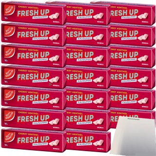 Gut&Günstig Kaugummi Cherry-Menthol Zuckerfrei 20er Pack (20x10 Stck. Packung) + usy Block