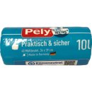 Pely Müllbeutel Praktisch und Sicher 6er Pack (6x40x10l Beutel) + usy Block