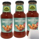 Kühne Würzsauce Sweet Chili Süss-Scharf 3er Pack (3x250ml Glas) + usy Block