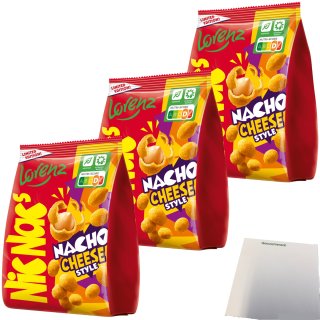 NicNacs Nacho Cheese Style Limited Edition 3er Pack (3x110g Packung) + usy Block