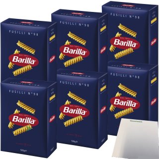 Barilla Pasta Fusilli N° 98 6er Pack (6x500g Packung) + usy Block