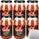 Werder Currywurst Sauce 6er Pack (6x500g Glas) + usy Block
