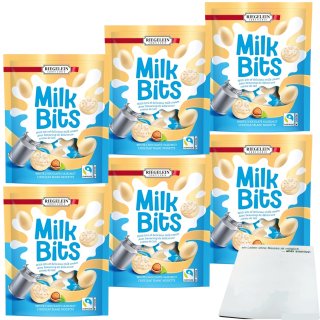 Riegelein Milk Bits weisse Schokolade 6er Pack (6x166g Packung) + usy Block