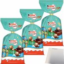 Kinder Mini Eggs Mix, Haselnuss, Dark & Mild, Milch 3er Pack (3x260g Packung) + usy Block