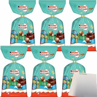 Kinder Mini Eggs Mix, Haselnuss, Dark & Mild, Milch 6er Pack (6x260g Packung) + usy Block
