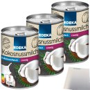 Edeka Kokosnussmilch cremig 3er Pack (3x400ml Dose) + usy...