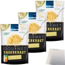 Edeka Gourmet-Sauerkraut fein gewürzt 3er Pack (3x400g Packung) + usy Block