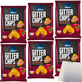 Edeka Gitterchips Grilled Paprika 6er Pack (6x125g Packung) + usy Block