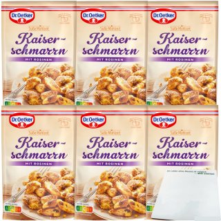 Dr.Oetker Kaiserschmarrn süße Mahlzeit mit Rosinen 6er Pack (6x165g Packung) + usy Block