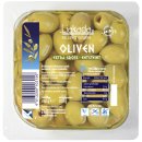 Liakada Grüne Oliven Extra Groß entsteint 3er Pack (3x200g Packung) + usy Block