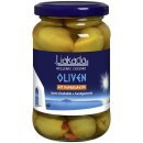 Liakada Grüne Oliven Mit Paprikapaste Sorte Chalkidiki Handgesteckt 6er Pack (6x200g Glas) + usy Block