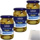 Liakada Atlas-Oliven Sorte Chalkidiki Entsteint 3er Pack (3x170g Glas) + usy Block