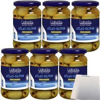 Liakada Atlas-Oliven Sorte Chalkidiki Entsteint 6er Pack (6x170g Glas) + usy Block