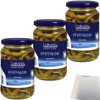 Liakada Pfefferoni Scharf-Pikant 6er Pack (6x155g Glas) + usy Block