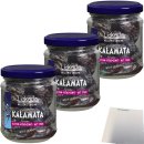 Liakada Kalamata Oliven Getrocknet mit Stein 3er Pack (3x110g Glas) + usy Block