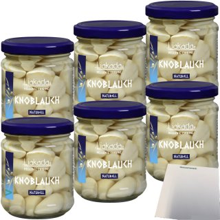 Liakada Knoblauch naturell in Lake 6er Pack (6x120g Glas) + usy Block