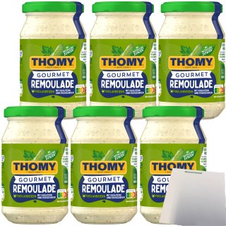 Thomy Gourmet Remoulade mit Kräutern und Essiggurken 6er Pack (6x250ml Glas) + usy Block