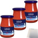 Liakada Paprika-Ajvar Scharf 3er Pack (3x330g Glas) + usy Block
