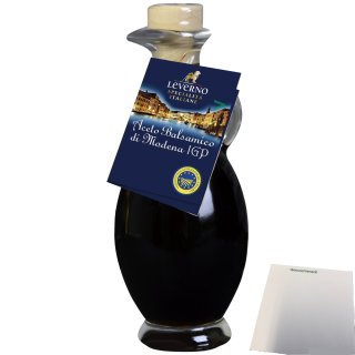 Leverno Aceto Balsamico Di Modena  mit fruchtiger Süße (250ml Flasche) + usy Block