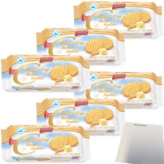 Coppenrath Butter Cookies ohne Zucker 6er Pack (6x200g Packung) + usy Block