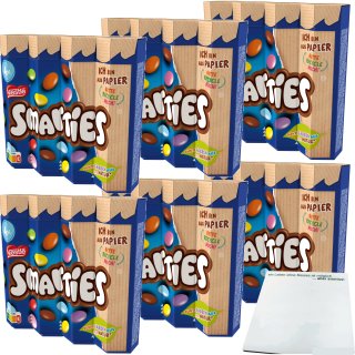 Smarties Multipack bunte Schokolinsen 6x4er (6x4x34g Rolle) + usy Block