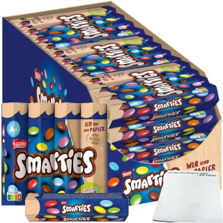 Smarties Multipack bunte Schokolinsen VPE 4er (12X4x34g Rolle) + usy Block